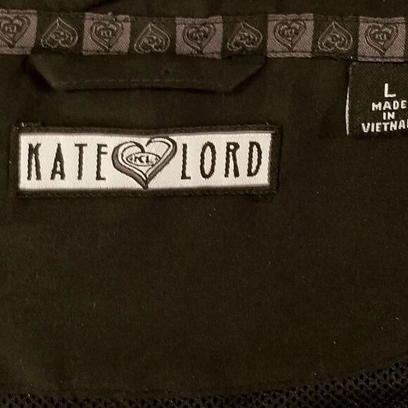 Kate Lord Black Mesh Lined Golf Windbreaker Jacket Size L - Picture 5 of 6